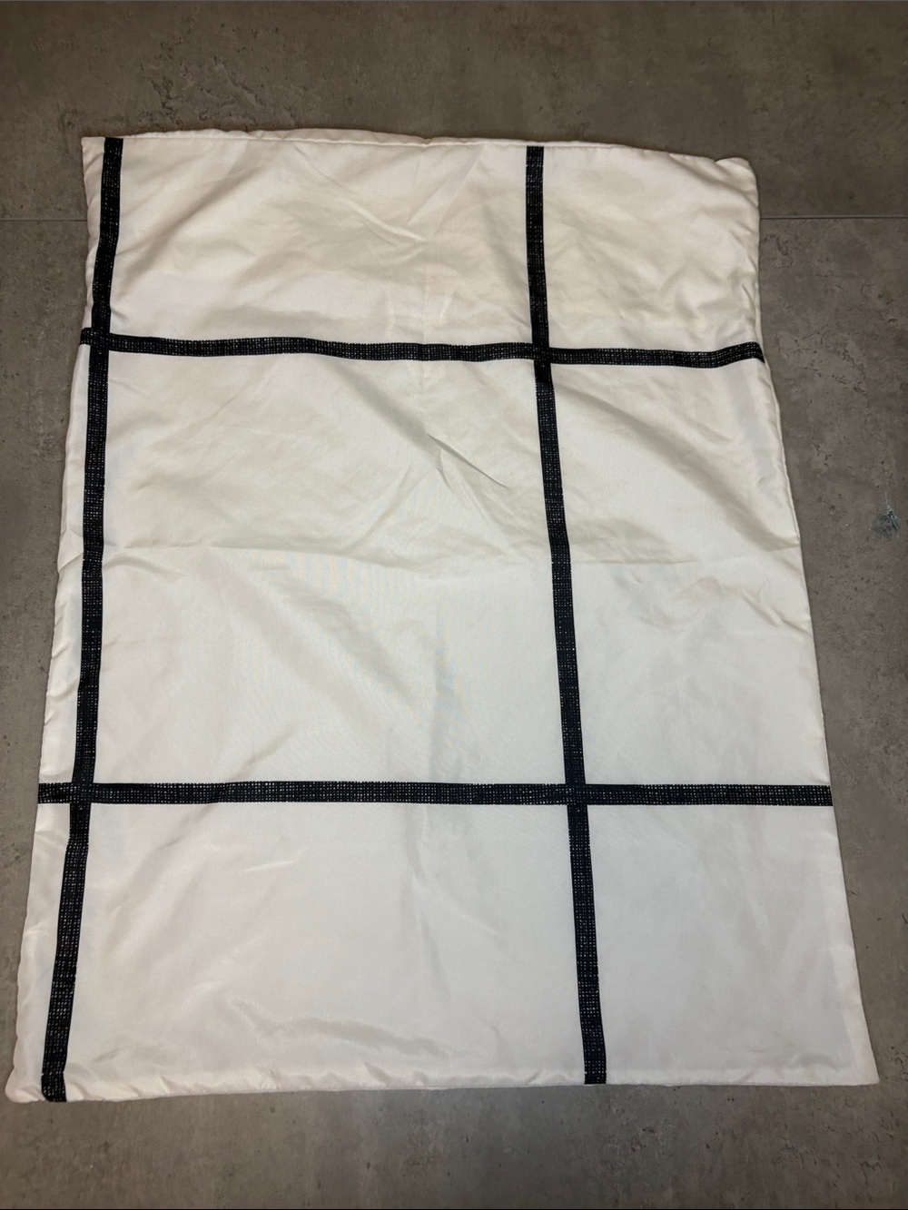 Truly Soft Everyday Ivory/Black Windowpane Print Pillow Sham 20x26